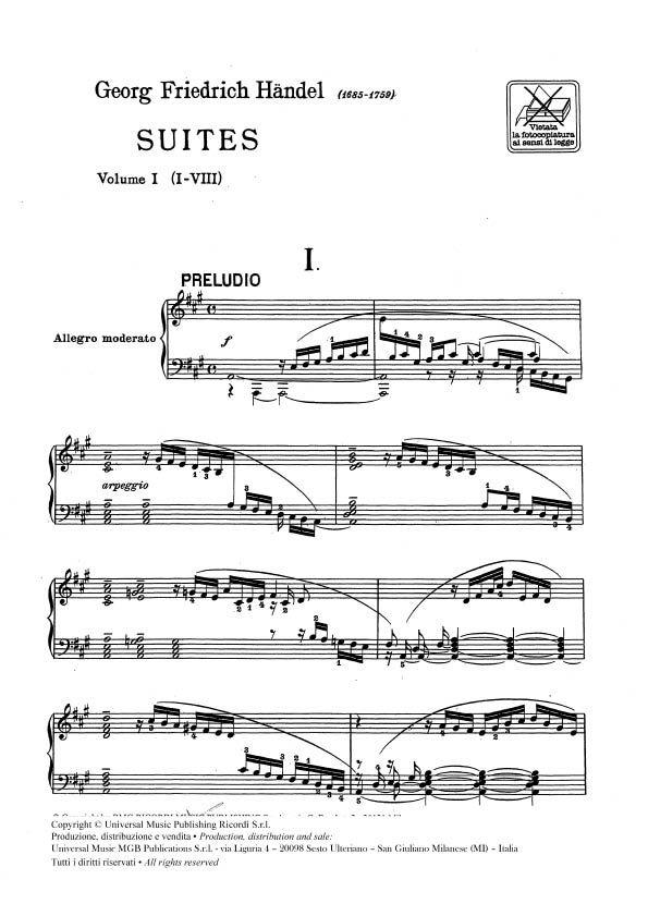 Suites Per Clavicembalo - Volume I: Nn. 1 - 8 - pro klavír